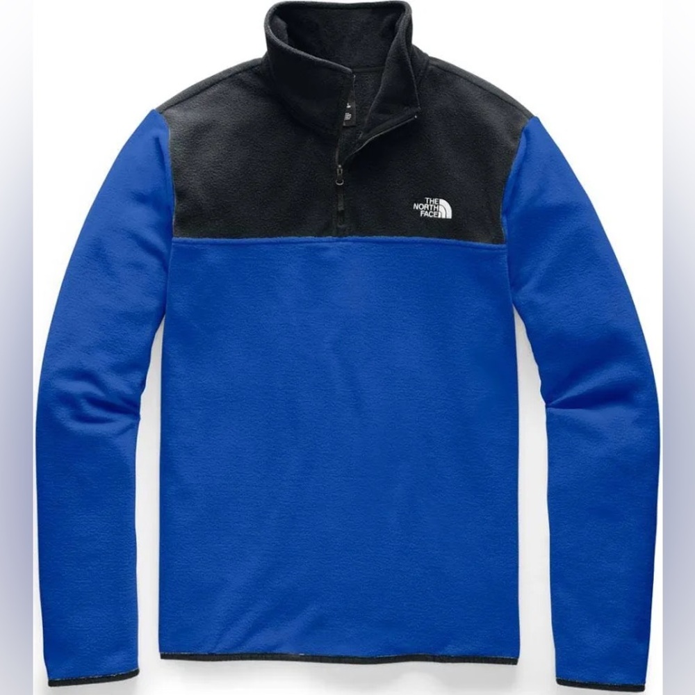 The North Face Black and Blue Fleece Quarter Zip